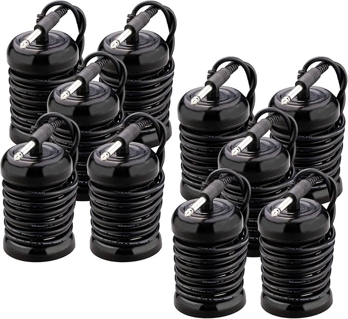 10 Pack Arrays for Ionic Foot Bath Detox Machine Replacement Arrays for Ionic Foot Bath Cleanse Machines System Stainless Steel Round(6.35mm Adapter)