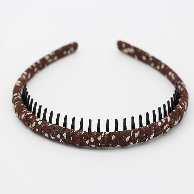 JOBAND Fashion floral teeth Headbands comb Hair Accessories Non-slip Hair bands Soft Comfy Hair Hoop for Women/Girl(4 color)