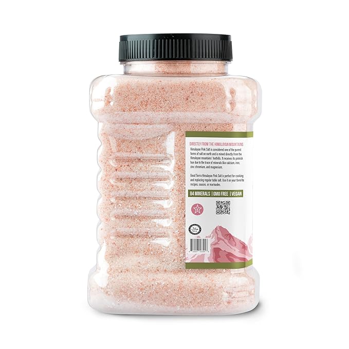 Good Tierra Himalayan Pink Salt in Jar - Extra-Fine Grain - 2.5 lb.