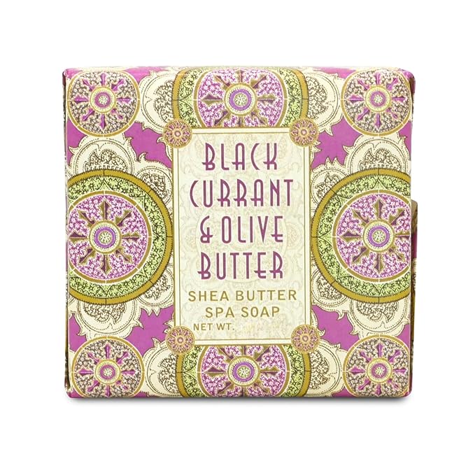 Greenwich Bay Mini Botanical Soap Bars 12 Pack 1.9 oz Each Individually Wrapped Guest Soaps for Airbnb, Spa, Travel, Bath Travel Size Bar Soap Set, Black Currant & Olive Butter