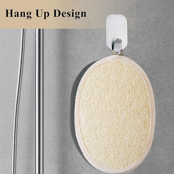 [Pack of 6] Loofah Sponge Pads Natural Organic Bath Luffa Sponges Pads Natural Bath Shower Loofah Body Scrubber Sponges for Exfoliating Your Skin