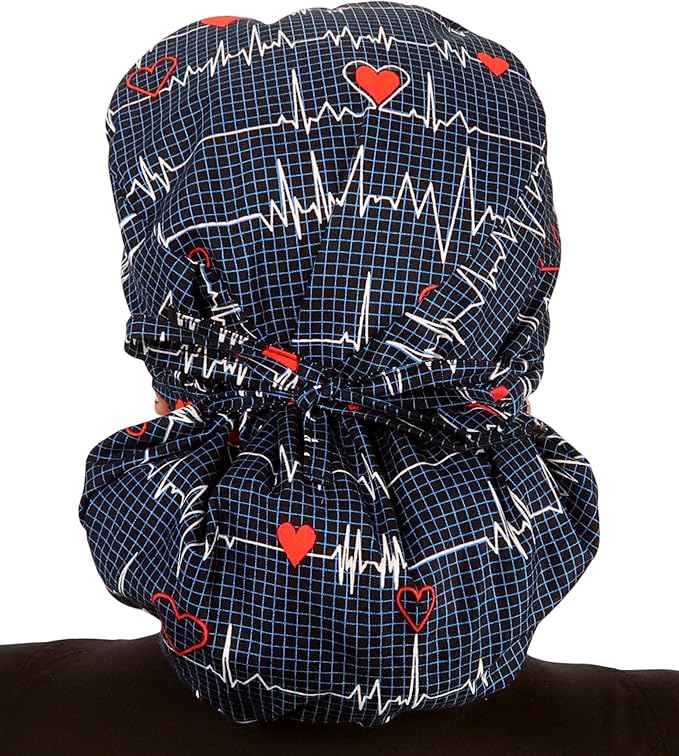 Sparkling EARTH Big Hair Ponytail Classic Surgical Style Scrub Working Cap - Made in The USA!!!