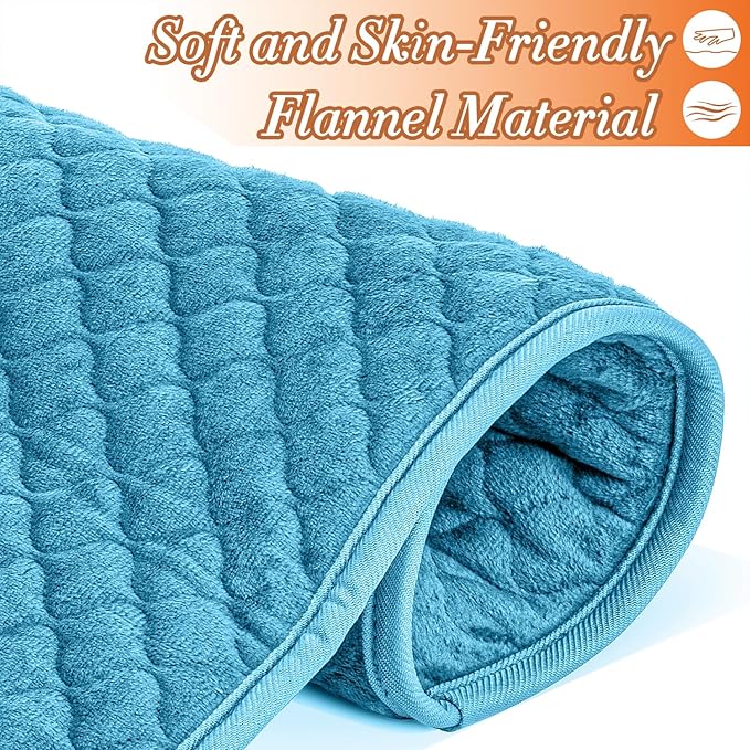 Extra Large Heating Pad for Back Pain 32"x24" King Size XL Electric Heating Pad for Period Cramps Relief & Body Neck Shoulder Auto Shut Off Heat Pad Temperature Settings Machine Washable Light Blue