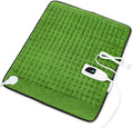 Deepsoon Heating Pad,Electric Heating Pads for Back,Neck,Moist Heating Pad for Abdomen Shoulder Knee Legs,Dry/Moist Heat&Auto Shut Off,Mother's Day Birthday for Men and Women,Green Black,24x20 Inch