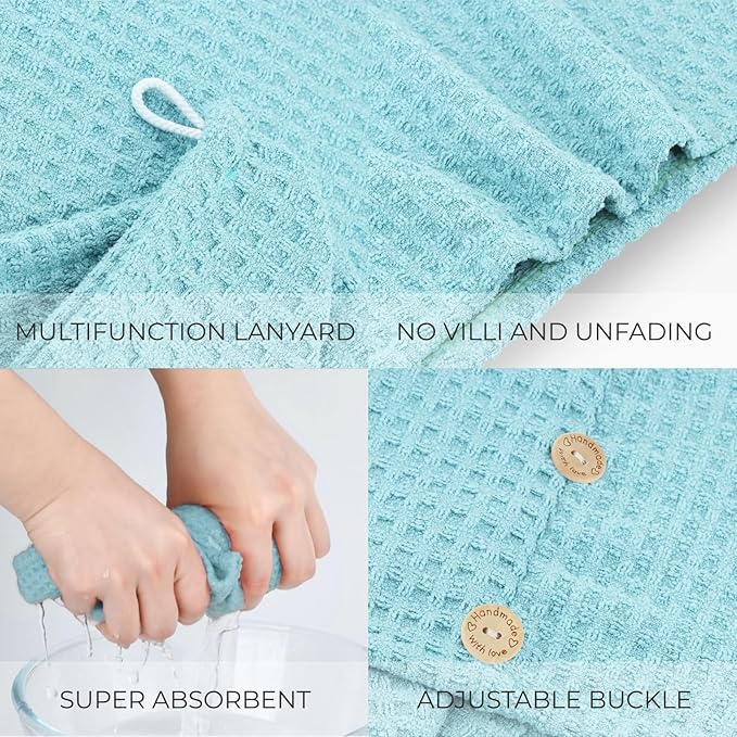 MaopaoBeauty Microfiber Hair Towel 2 Packs Hair Towel Wrap for Women Hair Drying Towel Wrap Hair Accessories for Women Girls(2Packs Green,10.6x27.5inch)