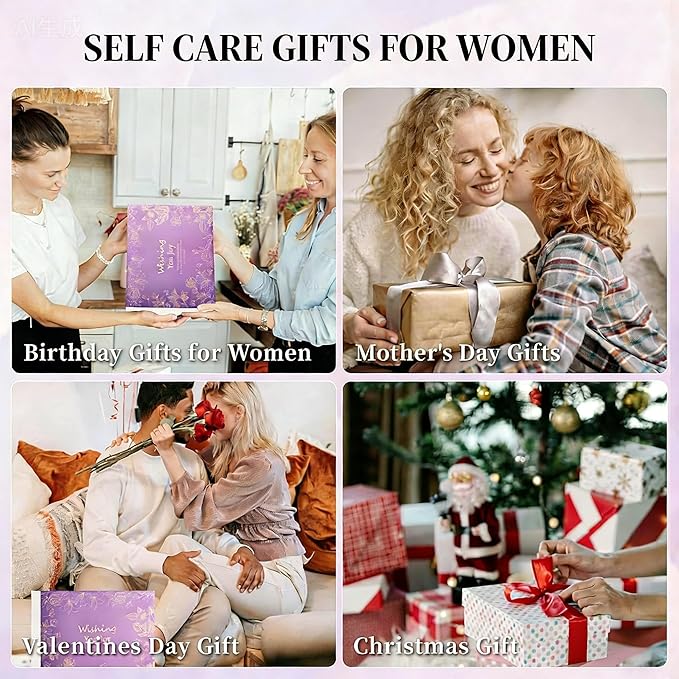 Birthday Gifts for Women – Lavender Spa Gift Basket, Self Care & Get Well Soon Set, 40oz Tumbler with Handle, Stanley Cup Gift Set for Mom, Friends, Relaxation & Pampering