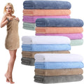 SmoothNovelty 16 Pack Microfiber Bath Towels Bulk 27'' x 60'' Oversized Size Bath Towel Highly Absorbent Extra Large Soft Drying for Beach Shower Summer Salon Sport Gym Party (Lattice,Pastel)
