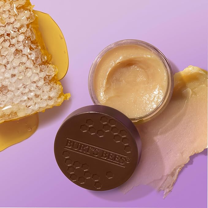Burt's Bees Back To School Dorm Essentials, Original Overnight Intensive Lip Treatment, Moisturizing, Restorative, Reduces Fine Lines, Vitamin E, Ceramides Oils, Natural Origin Lip Care, 0.25 Oz.