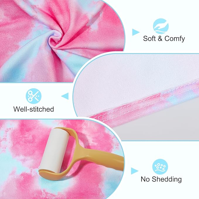 Basumee Microfiber Hair Towel Wrap for Kids 2 Pack Rapid Drying Hair Towel with Button Hair Turbans for Wet Hair Wraps Head Towel Wrap for Women and Girls