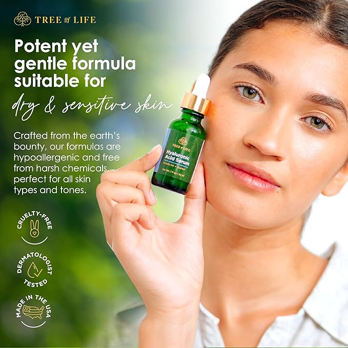 Tree of Life Face Serum Set - Vitamin C, Retinol & Hyaluronic Acid for Brightening, Firming & Hydrating - Anti Aging Skin Care Set - Dermatologist Tested - 1 Fl Oz (Pack of 3) - Mothers Day Gifts
