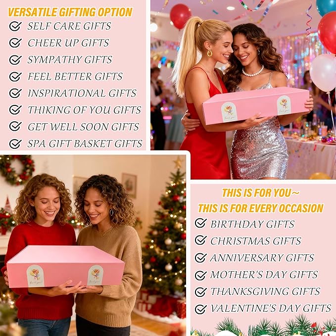 14PCS Care Package for Women Get Well Soon Gift Basket with Blanket, Ceramic Mug, Spa Items | Self Care Gifts for Women Recovery Thinking of You Feel Better Encouragement Sympathy Gifts