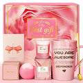 Birthday Gifts for Women, Mom, Sister, Friend: Unique Pink Self Care Spa Relaxation Baskets Set, Mothers Day, Christmas, Valentines, Holiday, Gift for Her, Girlfriend, Grandma, Wife, Bestie, Coworker