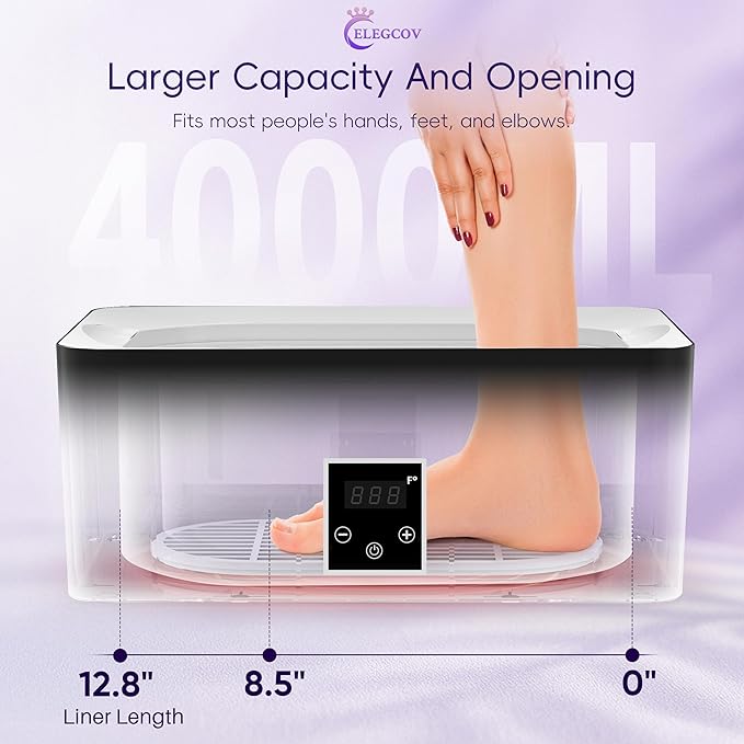 Paraffin Wax Machine for Hand and Feet - Paraffin Wax Bath 4000ml Paraffin Wax Warmer Moisturizing Kit and Keep Warm Paraffin Hand Wax Machine • Everything in One Kit