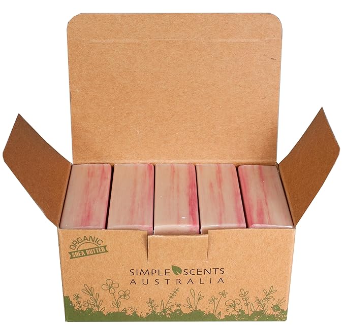 SSA White Orchid & Lily Scented Natural Soap Bars (5 Bars Pack), 3.5oz Moisturizing Triple Milled Soap Bars Enriched with Shea Butter, Non Toxic Pure Plant Oil Bath & Body Wash Bars for Men & Women