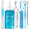 Glamonade Complete Cuticle Remover Kit – Fast & Gentle Professional Cuticle Care Set w/Remover Gel & Oil Pen, Cuticle Nipper, 2 Pushers, Nail Brush, File & Buffer for Manicure Pedicure, DIY