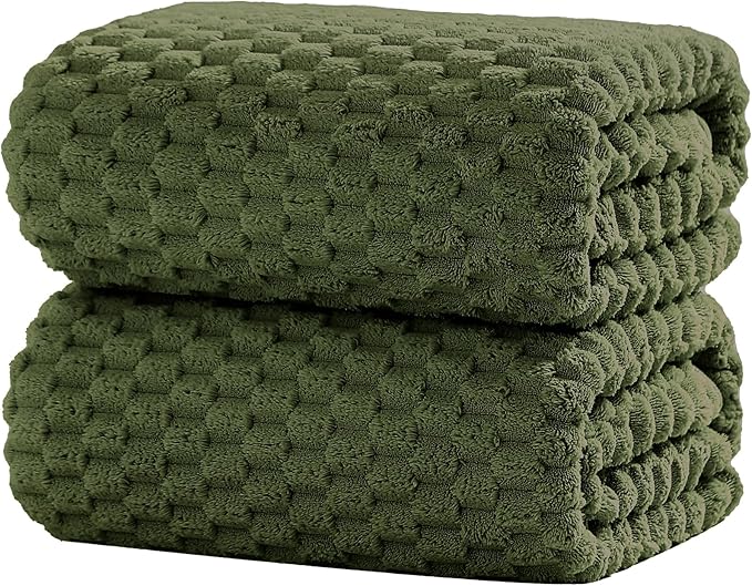 Extra Large Bath Towel Sheet-40x80 Inches Oversized,Super Soft,Quick Dry,Microfiber Shower Towels Highly Absorbent,Plush Bathroom Towels for Adults, Premium Quality (Olive Green, 2PCS)