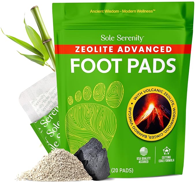 Sole Serenity 4 Pack Foot Pads Essentials Bundle - Zeolite, Good Night, Worry-Free and NeuroEase Foot Pads for Relaxation & Self Care (4 Unique Blends)