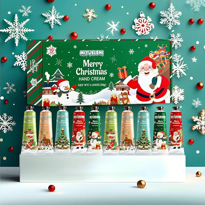 10 Pack Christmas Hand Lotion Gifts Set,Easter Basket Stuffers,Moisturizing Hand Cream for Women, Mini Travel Size Holiday Gifts, Mothers Day Gifts, Bulk Gifts Appreciation 30ml