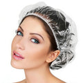 100PK 50cm/20in Large Disposable Shower Caps Waterproof Hair Bath Caps for Women Men Girls Travel Spa Hotel Home Use Salon - Multi-Purpose Elastic Plastic Shower Caps, Essentials Accessories