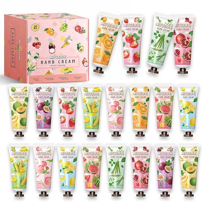 Hand Cream Gift Set 20 Pack, Mothers Day Gifts, Moisturizing Hand Lotion Travel Size for Dry Hands, Birthdays Gifts for Women&Teengirls,Teacher Appreciation Gifts, Nurses Week Gifts, Small Bulk Gifts