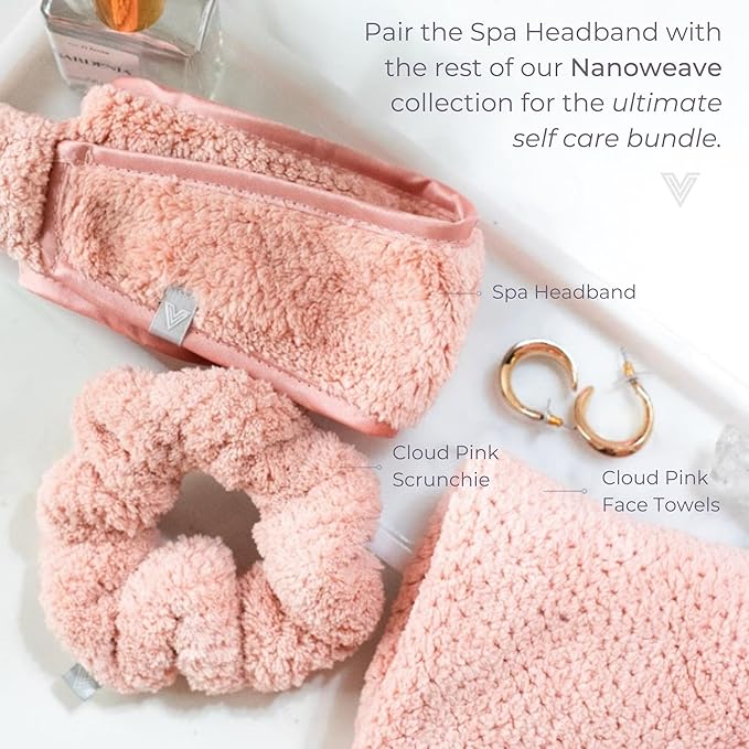VOLO Luna Gray Spa Headband - Ultra-Soft, Absorbent, Stretchy, Non-Slip Microfiber - 1 Count