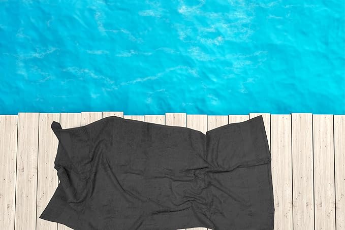 Large Bath Towels Bulk Set of 12 – 100% Cotton Terry – 24" x 50" – Quick Dry, Soft & Highly Absorbent – Charcoal Grey Towels for Bathroom, Gym, Spa, Pool & Daily Use