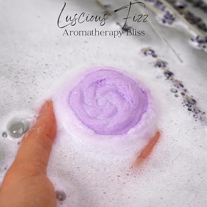 EvolutionUSA Lavender Dreams Bath Bombs for Women, 12 Organic Flower Bath Bombs, Soft Lavender Bath Bombs, Womens Bath Bombs Gift, Lush Bath Bombs for Girls, Relaxing Bathbombs, Bath Balls