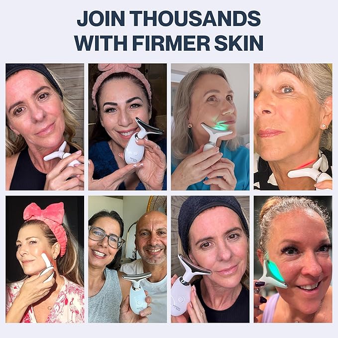 Renewa Skin Face & Neck Sculpting Tool Handheld Beauty Device with Gentle Light & Soothing Vibration At-Home Skincare Tool for a Smoother, Refreshed, and Radiant-Looking Complexion