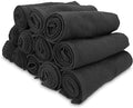 Arkwright Bleach Resistant Salon Towels 12 Pack - 100% Cotton Hair Towels, Soft, Absorbent, Quick Dry Spa & Barber Towels for Hair Stylist, Nail Salon & Esthetician, 16 x 28, Black