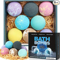 Bath Bombs for Men and Women, Gifts Set for Women & Men with Strong Scented Handmade Organic Bath Bombs Set, Natural Essential Oils, 8 Pack Relaxing Gifts, Mother's Day Birthday Gifts