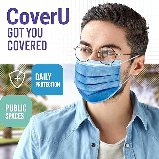 Medtecs Face Mask Disposable – Available in 50 & 2,000 pcs – ASTM Level 1, 3-Ply Breathable, Soft Fit – Adult Size – Ideal for Commuting & Daily Wear