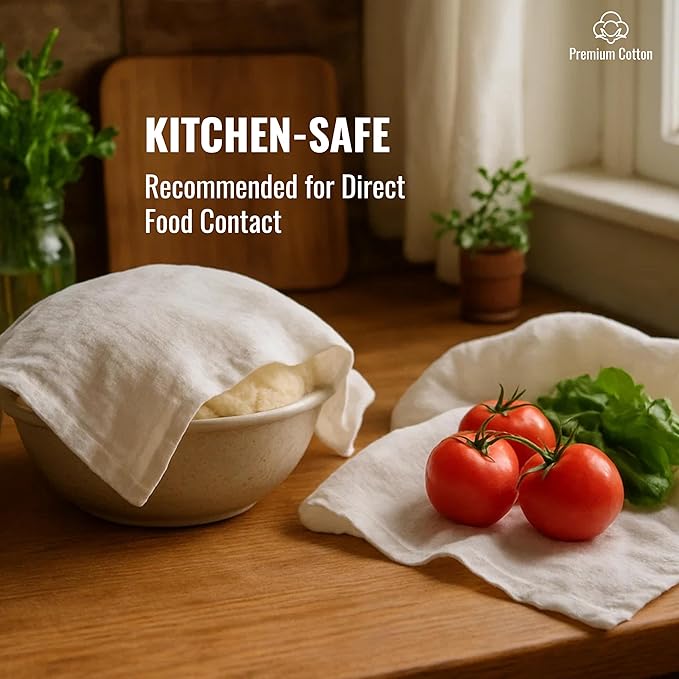 Dish Cloths Cotton| Kitchen Wash Cloth | Shop Towels Absorbent and Lint Free Flour Sack| Dishcloths for Kitchen Washing Dishes| Thick Absorbent Quick Dry Dish Rags | 4 Pack 13"x13" White