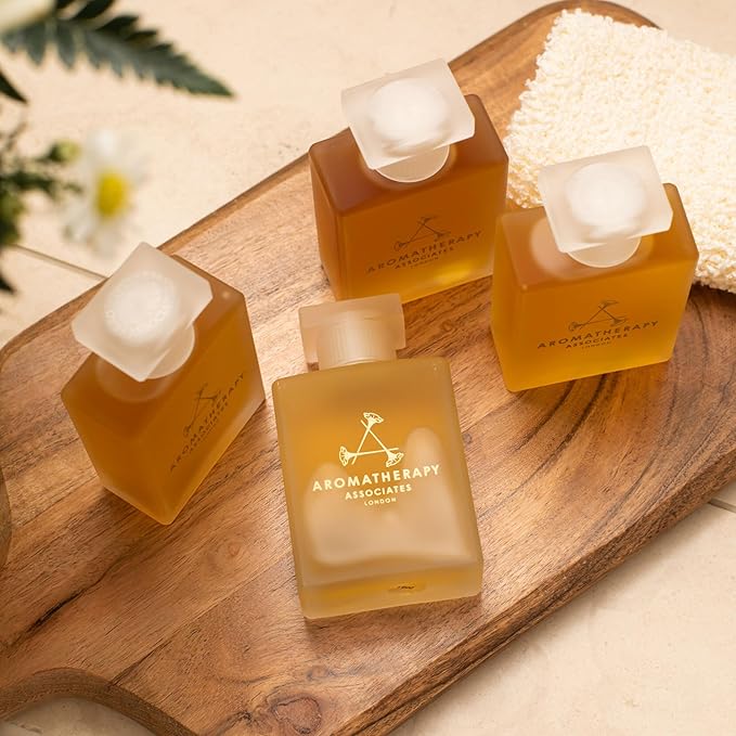 Aromatherapy Associates Support Breathe Bath and Shower Oil, Natural Body Oil to Clear Mind, Body and Spirit, Hydrating Body Oil Made with 3 Essential Oils (1.86 oz)