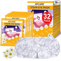 XPCARE 32 Pack Steam Eye Masks for Dry Eyes, SPA Warm Sleep Eye Mask, Disposable Heated Eye Mask for Dark Circles, Puffy Eyes, Relief Stress Eye Fatigue(Chamomile)