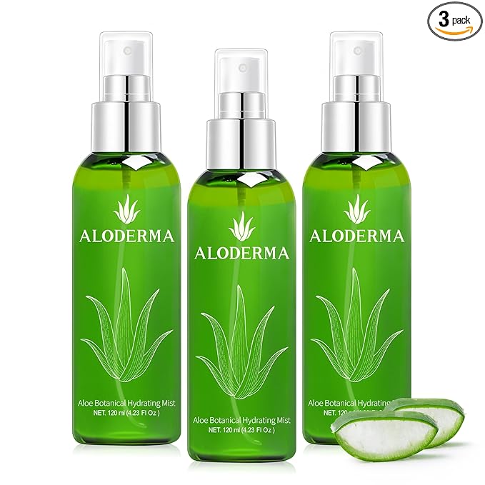 Aloderma Aloe Botanical Hydrating Mist Made with 82% Organic Aloe Vera - Soothing, Moisturizing Facial Spray with Panthenol - Refreshes, Invigorates Skin Throughout the Day, 120ml/4.23Oz (3)