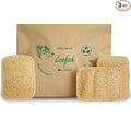 Natural Loofah Kitchen Sponge (3 Pack) - Natural Sponges for Dishes - Eco Friendly and Compostable Sponges - Biodegradable Plant Based Kitchen Dish Sponge - Plastic Free Dish Scrubber