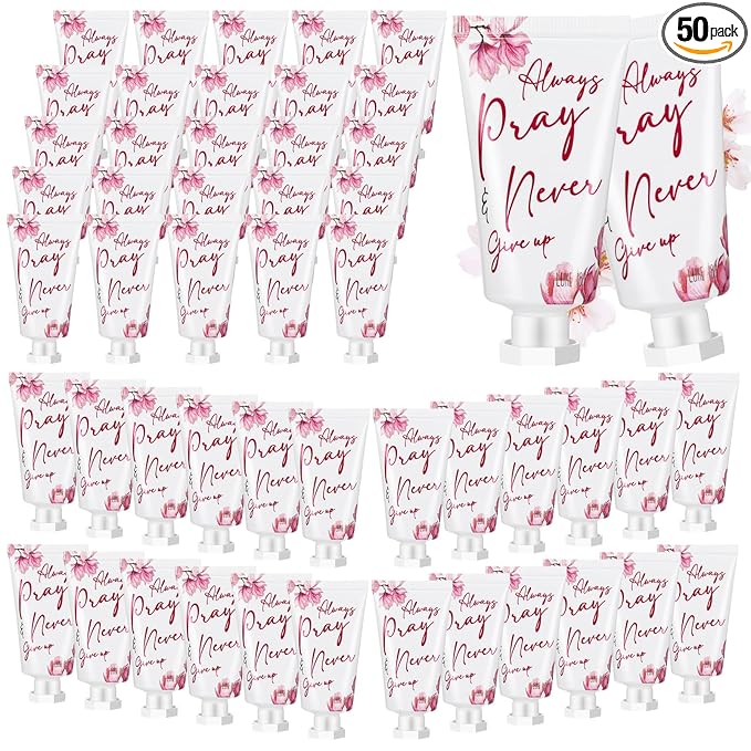 50 Pack Christian Hand Lotion Bulk Gifts for Women Mother's Day Gifts Bible Mini Travel Hand Lotion for Women Church Appreciation(Modern)