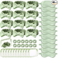 Kajaia 48 Pcs Sleepover Party Supplies for Girls Slumber Party Supplies for Women Spa Headband Favor Mask Scrunchies Bag(Sage,Mild)