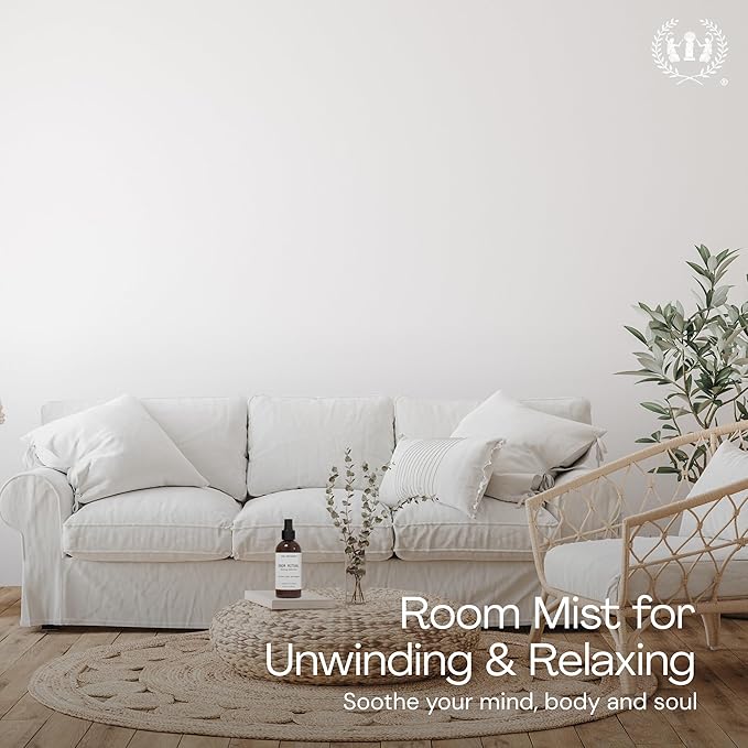 Muse Apothecary Room Ritual - Aromatic and Relaxing Room Mist, Infused with Natural Essential Oils - 4oz, Bergamot + French Lavender + Sandalwood - 2 Pack