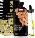 Sandalwood Essential Oil, Sandalwood Oil 4 Fl Oz 120ML for Diffuser Humidifier Yoga Cleaning DIY Candle Soap Making Essential Oils