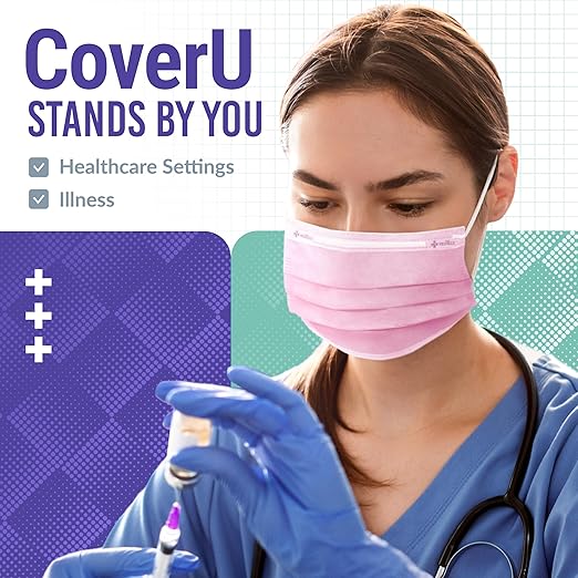 Medtecs Face Mask Disposable – Available in 50 & 2,000 pcs – ASTM Level 1, 3-Ply Breathable, Soft Fit – Adult Size – Ideal for Commuting & Daily Wear