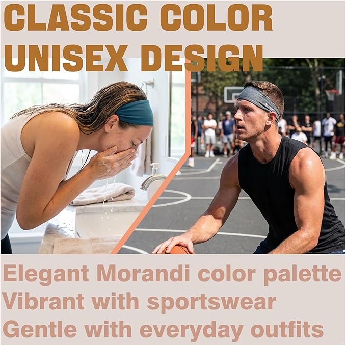 Anti-Slip & Ultra-Light Wide Headband for Sports, Yoga, Running, Gym, Spa, Makeup & Daily Use