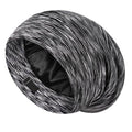 LULUSILK Mulberry Silk Lined Sleep Cap, No More Frizzy Tangled Hair, Stay On Silk Hair Wrap for Sleeping, Adjustable Strap, Unisex Adult, One Size, Assorted Color Dark Grey