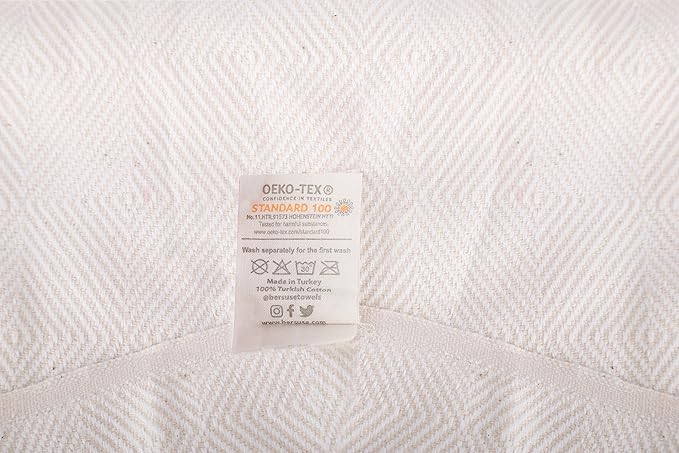 Bersuse 100% Cotton Milas XL Throw Blanket for Couch - 100% Cotton Lightweight Durable Throw Blanket, Big Blanket for Sensitive Skin, Decorative and Versatile - 60x90 Inches, White