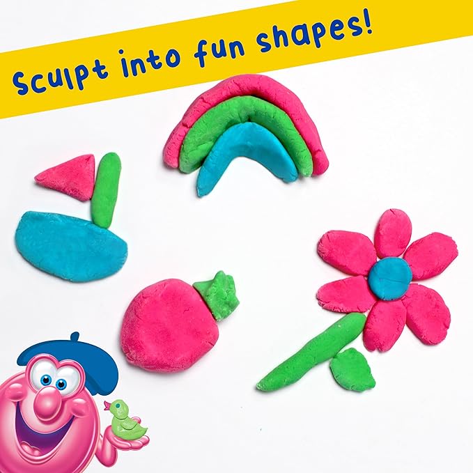 Mr. Bubble Soapy Bath Dough, Three Assorted Colors and Scents, Pack of 6