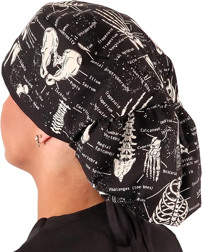 Sparkling EARTH Big Hair Ponytail Classic Surgical Style Scrub Working Cap - Made in The USA!!!