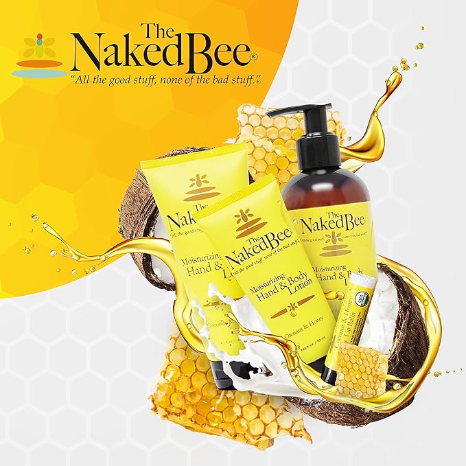 The Naked Bee Nourishing Body Lotion for All Skin Types (2.25 oz) Moisture Replenishing Lotion for Dry Skin with Jasmine & Honey