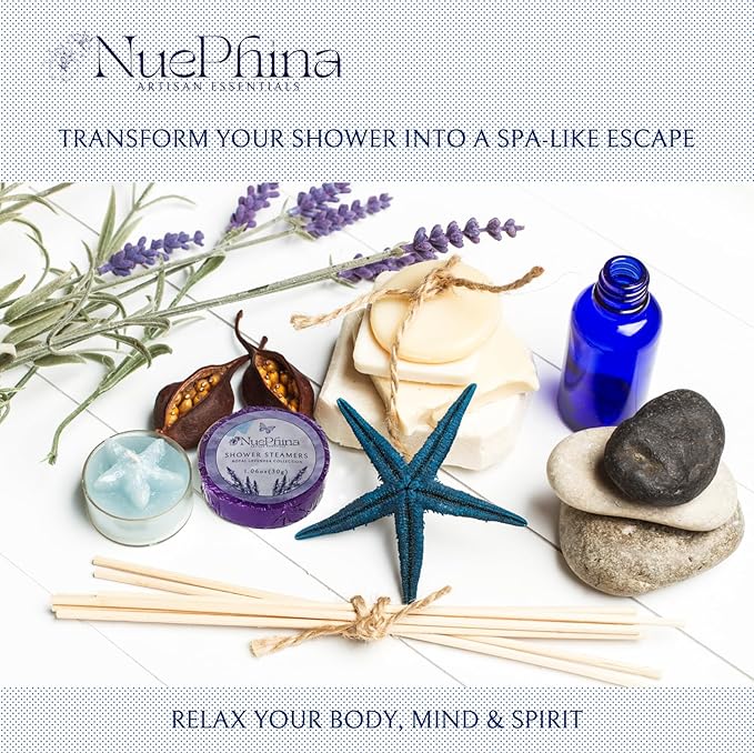 Luxury Lavender Shower Steamers, The Premium Mother’s Day Gift. 100% Natural Ingredients with Pure Essential Oils. Enjoy a Calming, Relaxing and Long-Lasting Aromatherapy Spa-Like Experience at Home.