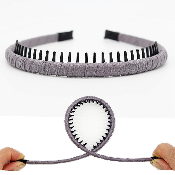 JOBAND Comfy headbands for women fashion short hair band teeth hair headband comb Hair Hoop Hairbands Non-slip Hair Accessories for Womens/Girl Not easy to break(4 color)