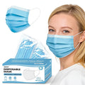 50pcs Individually Wrapped Masks, Blue Disposable Face Masks, 3 Ply Breathable Face Mask for Adults Indoor Outdoor